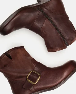 Online Botín Plano MONS-001 MARRON Ankle Boots