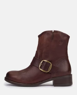 Online Botín Plano MONS-001 MARRON Ankle Boots