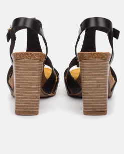 Outlet CARACAS-101 Heeled Sandal Black Heeled Sandals