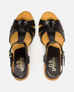 Outlet CARACAS-101 Heeled Sandal Black Heeled Sandals