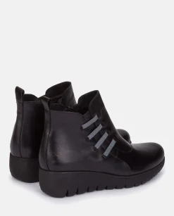 Cheap Flat Bootie ATENAS-033 Black Ankle Boots