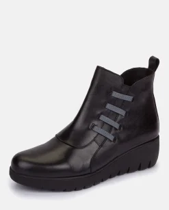 Cheap Flat Bootie ATENAS-033 Black Ankle Boots