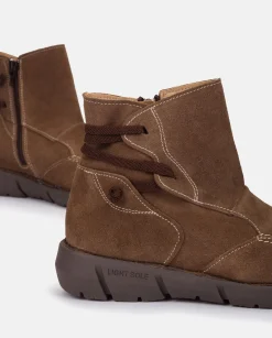 Shop Flat Booty OLBA-001 Brown Ankle Boots