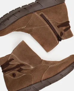 Shop Flat Booty OLBA-001 Brown Ankle Boots