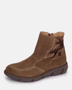 Shop Flat Booty OLBA-001 Brown Ankle Boots