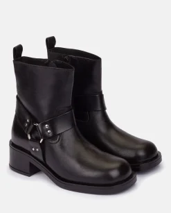 Outlet Flat Booty SPA-005 Black Ankle Boots