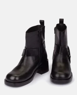 Outlet Flat Booty SPA-005 Black Ankle Boots