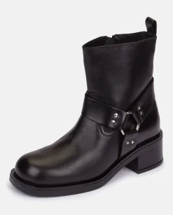 Outlet Flat Booty SPA-005 Black Ankle Boots