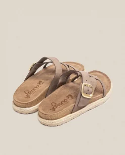 New Flat Sandal Arena 003 Brown Platform Sandals|Flat Sandals