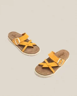 Fashion Flat Sandal Arena 003 Orange Platform Sandals|Flat Sandals