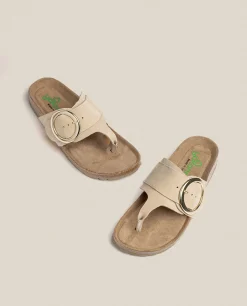 Outlet Flat Sandal GRANADA-704 Beige Flat Sandals