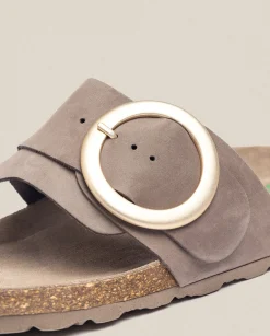 Cheap Flat Sandal GRANADA-704 Brown Flat Sandals