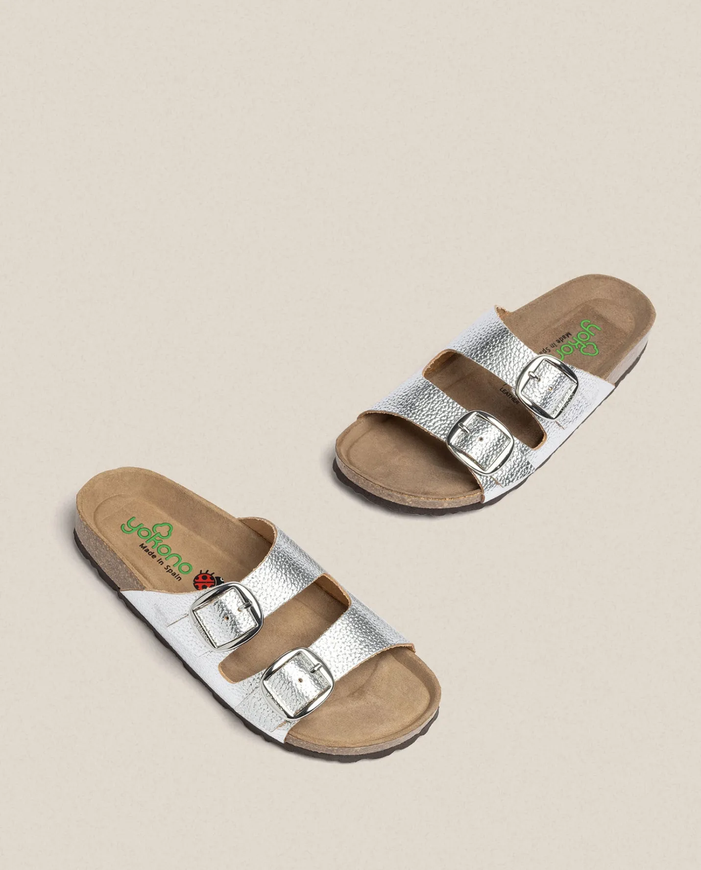 Best Flat Sandal GRANADA-700 Silver Flat Sandals