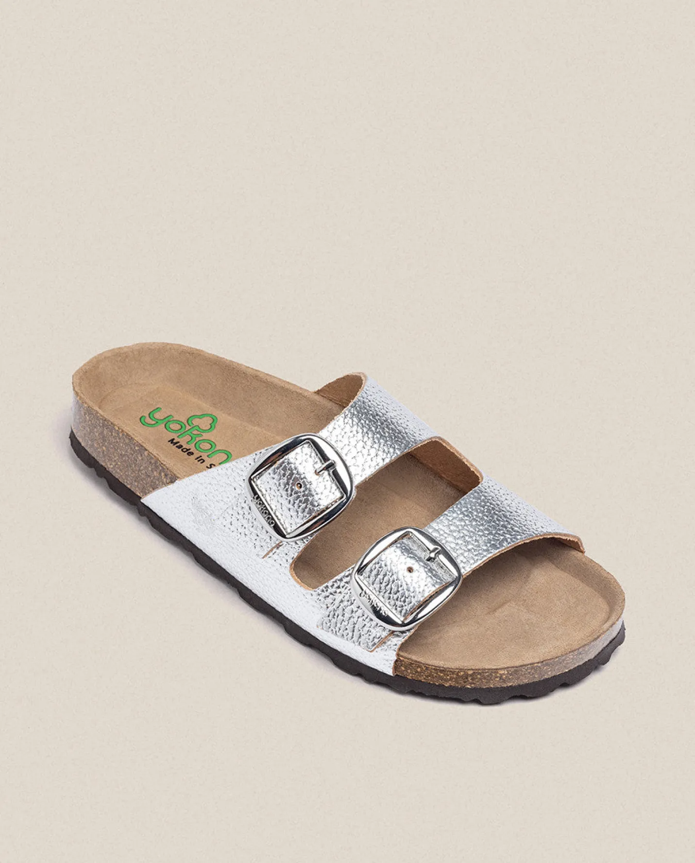 Best Flat Sandal GRANADA-700 Silver Flat Sandals