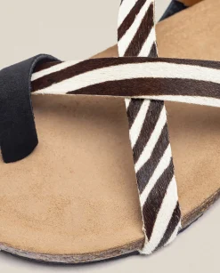 Discount Flat Sandal IBIZA-718 Black Flat Sandals