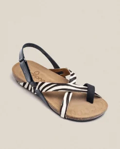 Discount Flat Sandal IBIZA-718 Black Flat Sandals