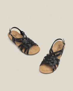 New Flat Sandal IBIZA-175 Black Flat Sandals