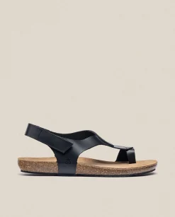 Cheap Flat Sandal IBIZA-174 Black Flat Sandals