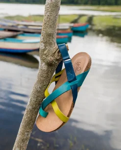 Best Flat Sandal IBIZA-718 Blue Flat Sandals