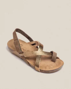 Discount Flat Sandal IBIZA-718 Brown Flat Sandals