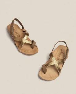 Discount Flat Sandal IBIZA-718 Brown Flat Sandals