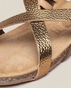 Discount Flat Sandal IBIZA-718 Brown Flat Sandals