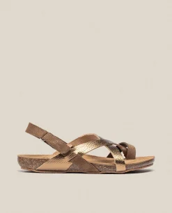 Discount Flat Sandal IBIZA-718 Brown Flat Sandals
