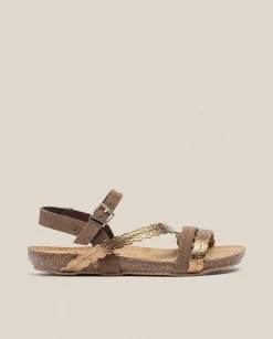 Best Flat Sandal IBIZA-176 Brown Flat Sandals