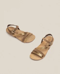 Best Flat Sandal IBIZA-176 Brown Flat Sandals