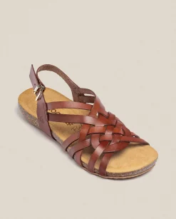 Cheap Flat Sandal IBIZA-175 Brown Flat Sandals