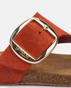 Sale Flat Sandal IBIZA-205 Orange Flat Sandals