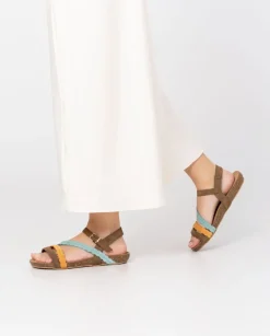 Clearance Flat Sandal IBIZA-176 Orange Flat Sandals