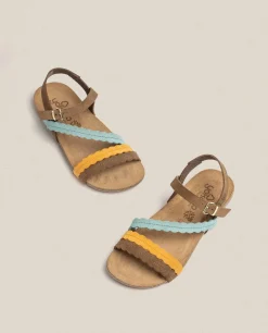 Clearance Flat Sandal IBIZA-176 Orange Flat Sandals