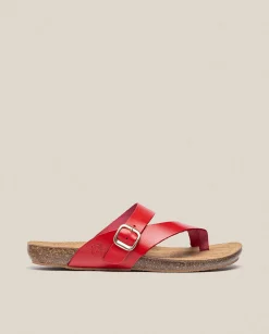 Store Flat Sandal IBIZA-013 Red Flat Sandals
