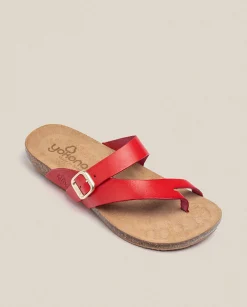 Store Flat Sandal IBIZA-013 Red Flat Sandals