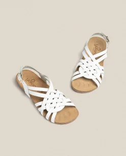 Online Flat Sandal IBIZA-175 White Flat Sandals