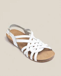 Online Flat Sandal IBIZA-175 White Flat Sandals