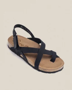 Discount Flat Sandal JERBA-718 Black Flat Sandals