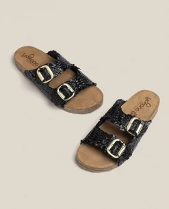 Flash Sale Flat Sandal JERBA-143 Black Flat Sandals