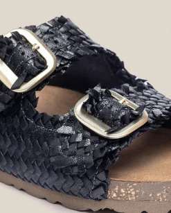 Flash Sale Flat Sandal JERBA-143 Black Flat Sandals