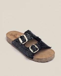 Flash Sale Flat Sandal JERBA-143 Black Flat Sandals