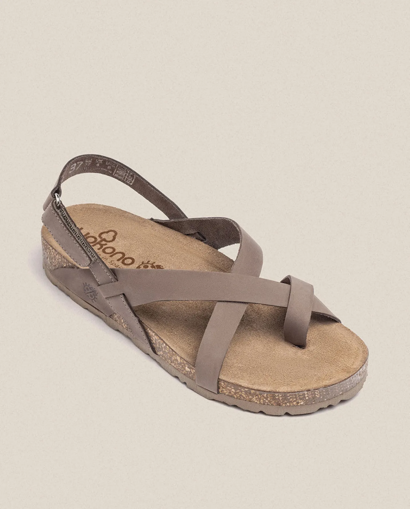 Discount Flat Sandal JERBA-718 Brown Flat Sandals
