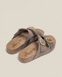 Best Sale Flat Sandal JERBA-136 Brown Flat Sandals