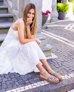 Flash Sale Flat Sandal JERBA-114 Brown Flat Sandals