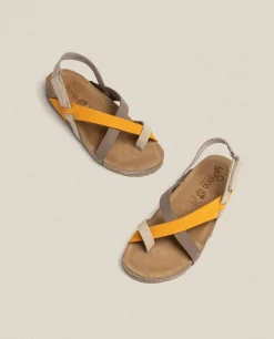 Fashion Flat Sandal JERBA-718 Orange Flat Sandals