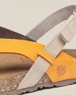 Fashion Flat Sandal JERBA-718 Orange Flat Sandals