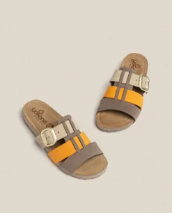 Online Flat Sandal JERBA-137 Orange Flat Sandals