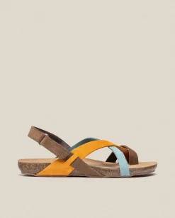 Shop Flat Sandal JERBA-091 Orange Flat Sandals