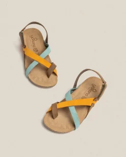 Shop Flat Sandal JERBA-091 Orange Flat Sandals