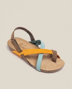 Shop Flat Sandal JERBA-091 Orange Flat Sandals